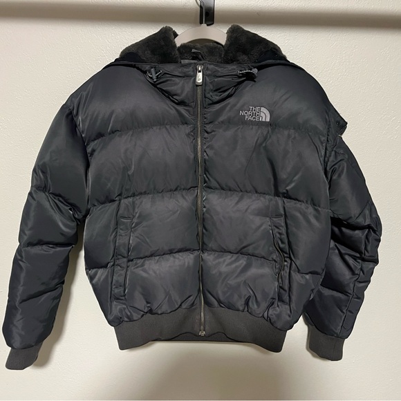 The North Face Gray Puffer Jacket - Picture 1 of 4